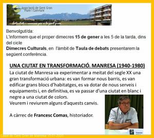 Conferència Transformació de Manresa 15-1-2020