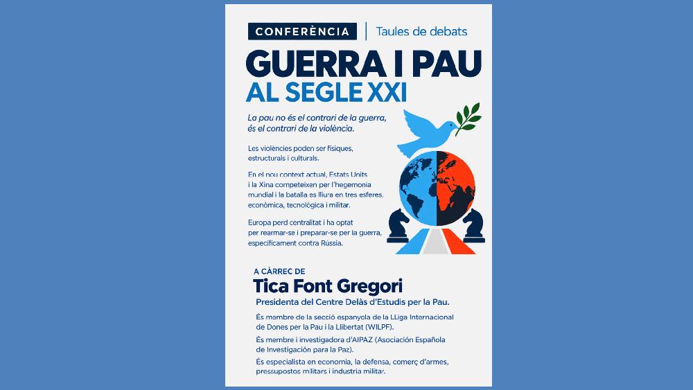 Dimecres 7, a les 5 de la tarda
CONFERÈNCIA - Taules de debats